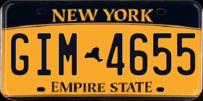 NY license plate GIM4655