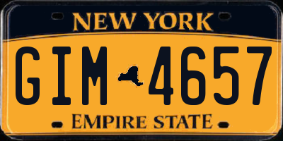 NY license plate GIM4657
