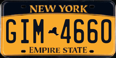 NY license plate GIM4660