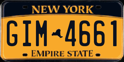 NY license plate GIM4661