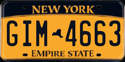 NY license plate GIM4663