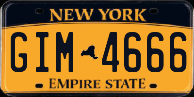 NY license plate GIM4666