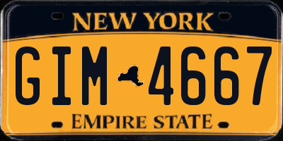 NY license plate GIM4667