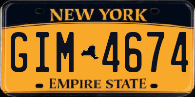 NY license plate GIM4674