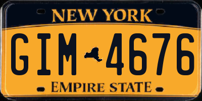 NY license plate GIM4676