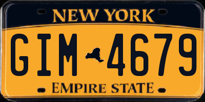 NY license plate GIM4679