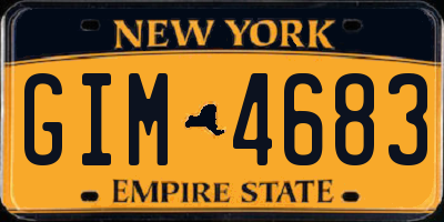 NY license plate GIM4683