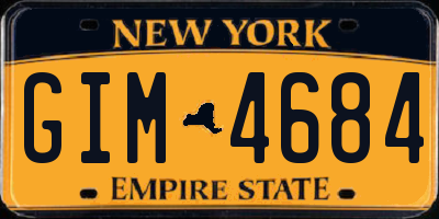 NY license plate GIM4684