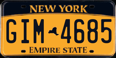 NY license plate GIM4685