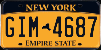 NY license plate GIM4687