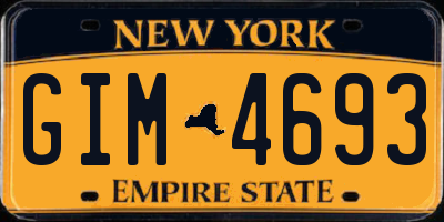 NY license plate GIM4693