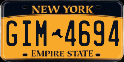 NY license plate GIM4694