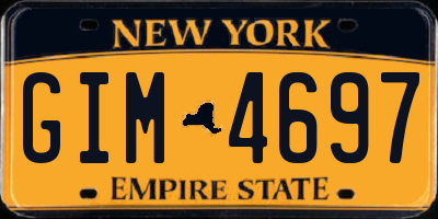 NY license plate GIM4697