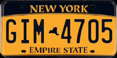 NY license plate GIM4705