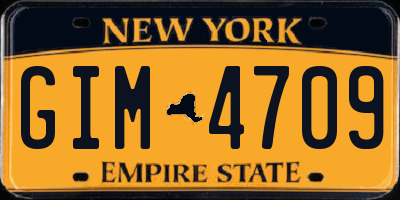 NY license plate GIM4709