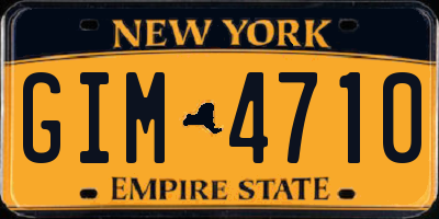 NY license plate GIM4710