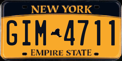 NY license plate GIM4711