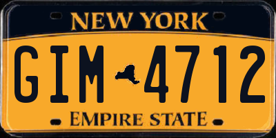 NY license plate GIM4712