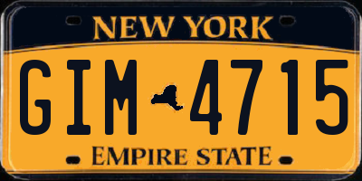 NY license plate GIM4715