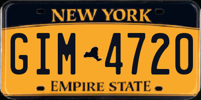 NY license plate GIM4720