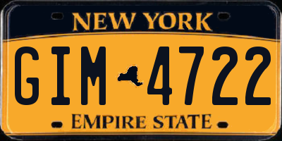 NY license plate GIM4722