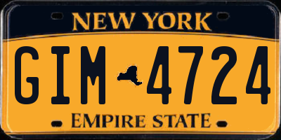 NY license plate GIM4724