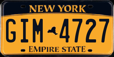 NY license plate GIM4727