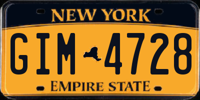 NY license plate GIM4728