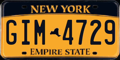 NY license plate GIM4729