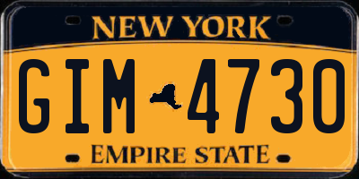 NY license plate GIM4730