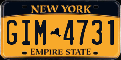 NY license plate GIM4731