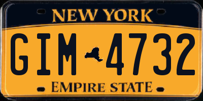 NY license plate GIM4732