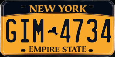 NY license plate GIM4734
