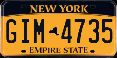 NY license plate GIM4735