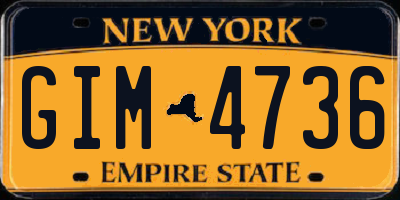 NY license plate GIM4736