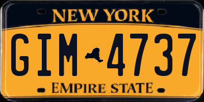 NY license plate GIM4737