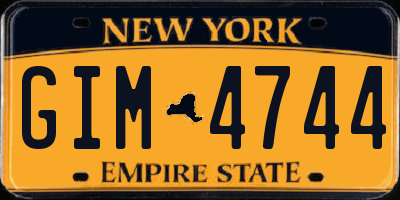 NY license plate GIM4744