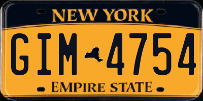 NY license plate GIM4754
