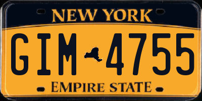 NY license plate GIM4755