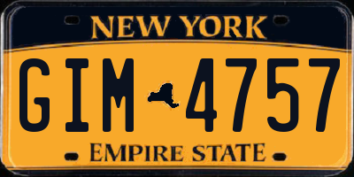 NY license plate GIM4757