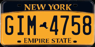 NY license plate GIM4758
