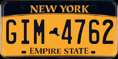 NY license plate GIM4762