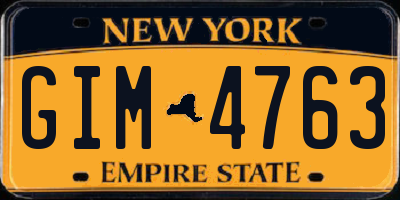 NY license plate GIM4763