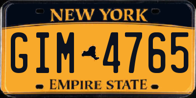 NY license plate GIM4765