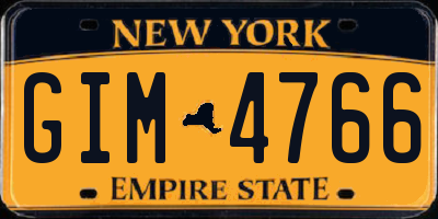 NY license plate GIM4766