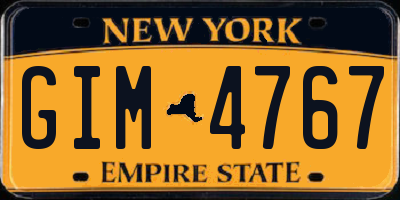 NY license plate GIM4767