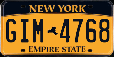 NY license plate GIM4768