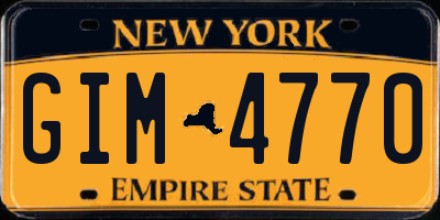 NY license plate GIM4770