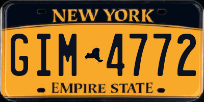 NY license plate GIM4772