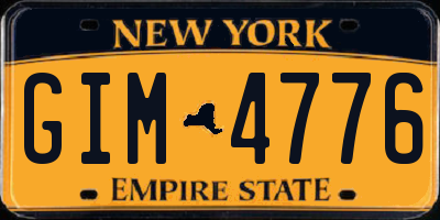 NY license plate GIM4776